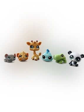 Littlest Pet Shop LPS Lot Panda Giraffe Cat Turtle Rare Cute Pets